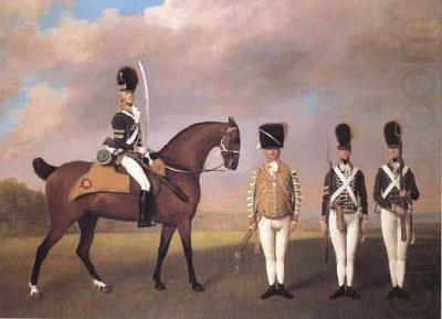 STUBBS, George Soldiers of the Tenth Light Dragoons (mk25) china oil painting image